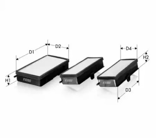 Фильтр, воздух во внутренном пространстве TECNECO FILTERS CK8947-3