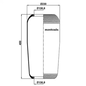 Баллон пневматической рессоры montcada 0161010