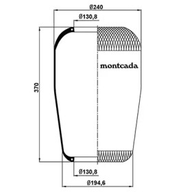 Баллон пневматической рессоры montcada 0161020