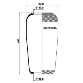 Баллон пневматической рессоры montcada 0161040