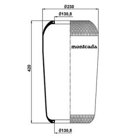 Баллон пневматической рессоры montcada 0161050