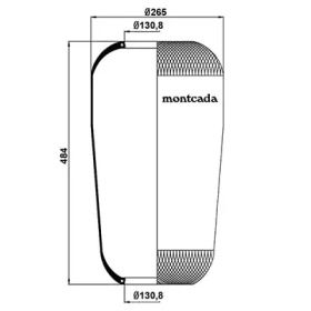 Баллон пневматической рессоры montcada 0161070