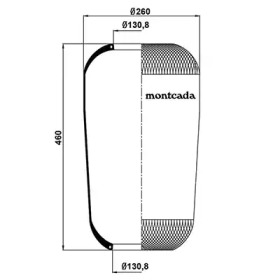 Баллон пневматической рессоры montcada 0161100