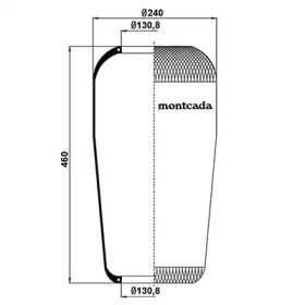 Баллон пневматической рессоры montcada 0161130