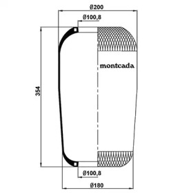 Баллон пневматической рессоры montcada 0161140