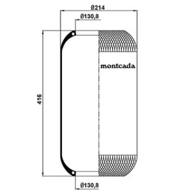 Баллон пневматической рессоры montcada 0161160