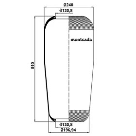 Баллон пневматической рессоры montcada 0161170