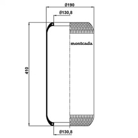Баллон пневматической рессоры montcada 0161180