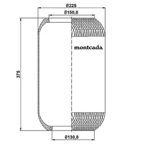 Баллон пневматической рессоры montcada 0161190