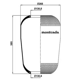 Баллон пневматической рессоры montcada 0161200