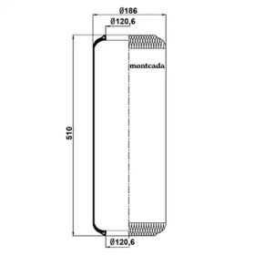 Баллон пневматической рессоры montcada 0161260