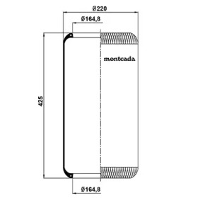 Баллон пневматической рессоры montcada 0161270