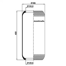 Баллон пневматической рессоры montcada 0161330