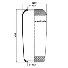 Баллон пневматической рессоры montcada 0161340
