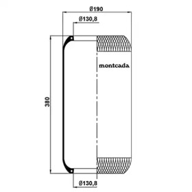 Баллон пневматической рессоры montcada 0161420
