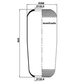 Кожух пневматической рессоры montcada 0161450
