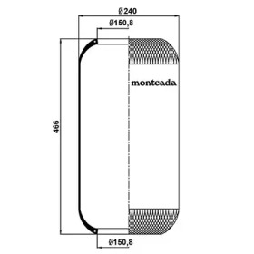 Баллон пневматической рессоры montcada 0161490