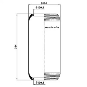 Баллон пневматической рессоры montcada 0161620