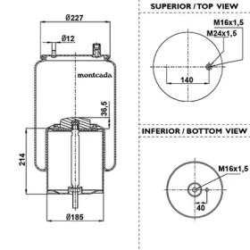 Баллон пневматической рессоры montcada 0163260