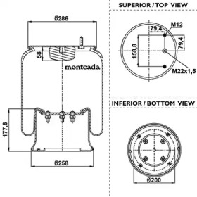 Баллон пневматической рессоры montcada 0163470