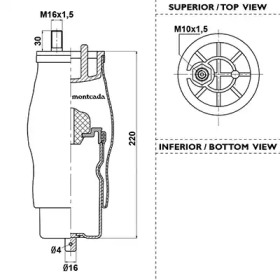 Баллон пневматической рессоры montcada 0164150