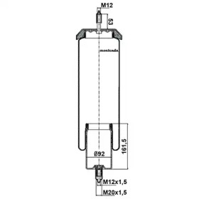 Баллон пневматической рессоры montcada 0164760