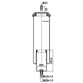 Баллон пневматической рессоры montcada 0164780