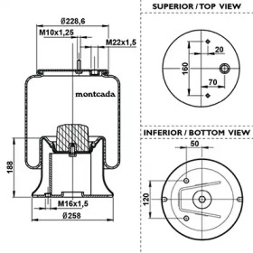 Баллон пневматической рессоры montcada 0183160