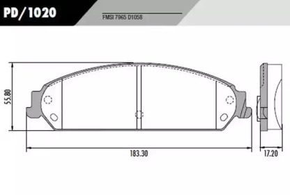 Комплект тормозных колодок FRAS-LE PD/1020