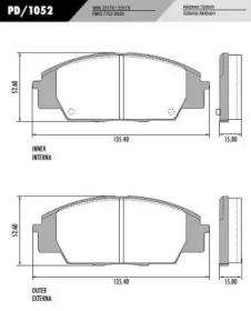 Комплект тормозных колодок FRAS-LE PD/1052