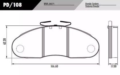 Комплект тормозных колодок FRAS-LE PD/108