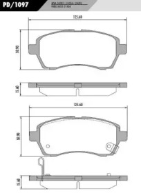 Комплект тормозных колодок FRAS-LE PD/1097