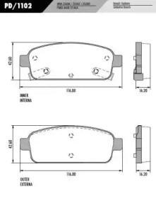 Комплект тормозных колодок FRAS-LE PD/1102