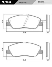 Комплект тормозных колодок FRAS-LE PD/1352