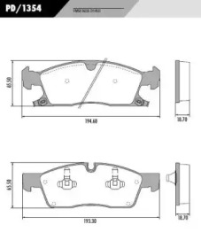 Комплект тормозных колодок FRAS-LE PD/1354