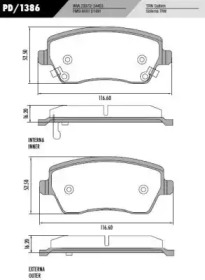 Комплект тормозных колодок FRAS-LE PD/1386