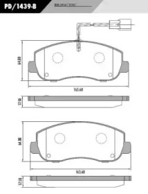 Комплект тормозных колодок FRAS-LE PD/1439-B