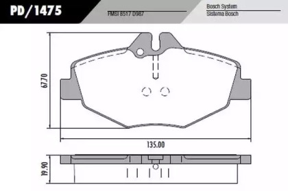 Комплект тормозных колодок FRAS-LE PD/1475