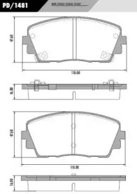 Комплект тормозных колодок FRAS-LE PD/1481