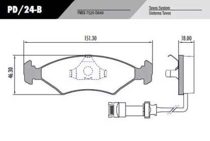 Комплект тормозных колодок FRAS-LE PD/24-B