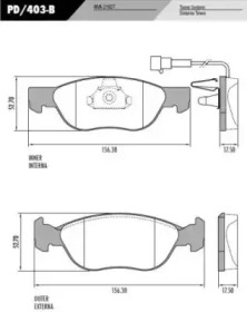 Комплект тормозных колодок FRAS-LE PD/403-B