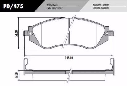 Комплект тормозных колодок FRAS-LE PD/475