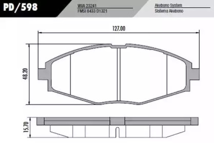 Комплект тормозных колодок FRAS-LE PD/598