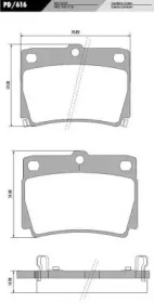 Комплект тормозных колодок FRAS-LE PD/616