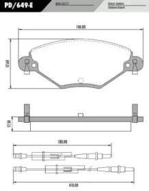 Комплект тормозных колодок FRAS-LE PD/649-E