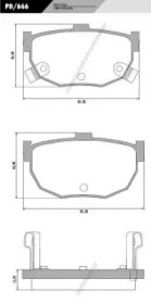 Комплект тормозных колодок FRAS-LE PD/666
