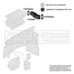 Рукав воздухозаборника, воздушный фильтр FIRST LINE FTH1481