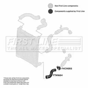 Трубка нагнетаемого воздуха FIRST LINE FTH1664