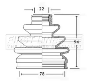 Пыльник, приводной вал FIRST LINE FCB2246