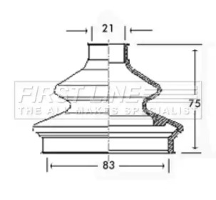 Пыльник, приводной вал FIRST LINE FCB2333